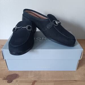 Vionic Salie Shoes Womens Size 5 M‎ Black Suede Mule Loafer Flat NWB